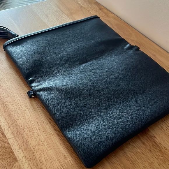 Gigi New York Rachel Fold Over Clutch Navy Blue - Picture 9 of 13